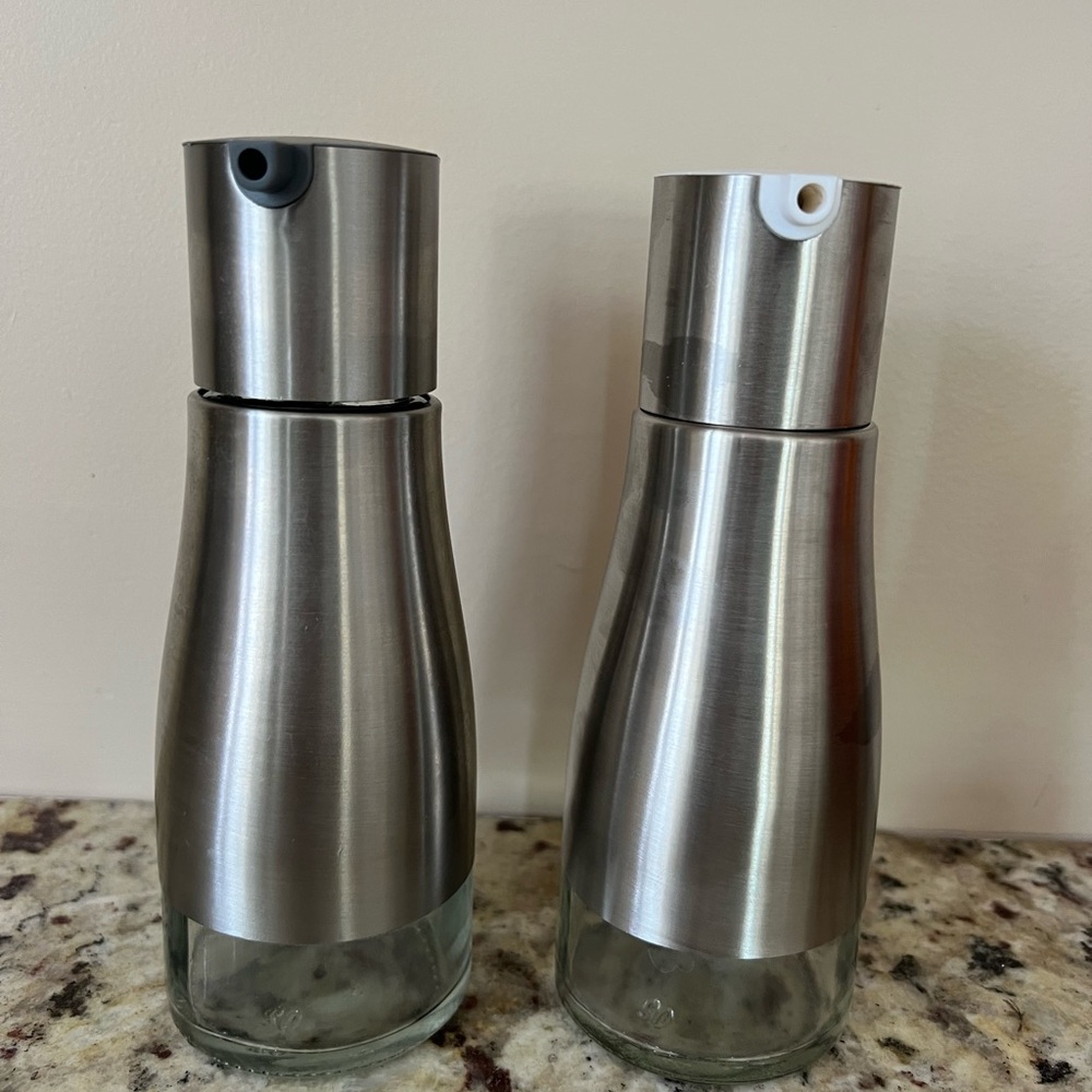 Stainless Steel Oil and Vinegar Dispenser Set